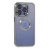 Newface Apple iPhone 15 Pro Max Kılıf Slot Silikon - Gümüş