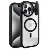 Newface Apple iPhone 15 Pro Max Kılıf Teleskop Lens Magsafe Silikon Kapak - Siyah