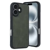 Newface Apple iPhone 16 Kılıf Aras Deri Kapak - Koyu Yeşil