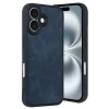 Newface Apple iPhone 16 Kılıf Aras Deri Kapak - Lacivert