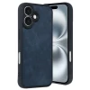 Newface Apple iPhone 16 Kılıf Aras Deri Kapak - Lacivert