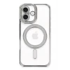 Newface Apple iPhone 16 Kılıf Joke Simli Magneticsafe Kılıf - Gümüş