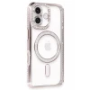 Newface Apple iPhone 16 Kılıf Joke Simli Magneticsafe Kılıf - Pembe