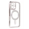 Newface Apple iPhone 16 Kılıf Joke Simli Magneticsafe Kılıf - Pembe