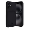 Newface Apple iPhone 16 Kılıf Kelvin Kartvizitli Silikon - Siyah