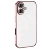 Newface Apple iPhone 16 Kılıf Razer Lensli Silikon - Pembe