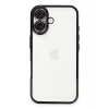 Newface Apple iPhone 16 Kılıf Razer Lensli Silikon - Siyah