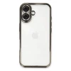 Newface Apple iPhone 16 Kılıf Razer Lensli Silikon - Titanyum Gri