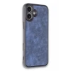 Newface Apple iPhone 16 Plus Kılıf Aras Deri Kapak - Lacivert