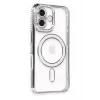Newface Apple iPhone 16 Plus Kılıf Joke Simli Magneticsafe Kılıf - Gri