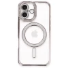 Newface Apple iPhone 16 Plus Kılıf Joke Simli Magneticsafe Kılıf - Pembe