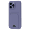 Newface Apple iPhone 16 Plus Kılıf Kelvin Kartvizitli Silikon - Lila