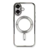 Newface Apple iPhone 16 Plus Kılıf Kross Magneticsafe Kapak - Gümüş