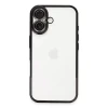 Newface Apple iPhone 16 Plus Kılıf Razer Lensli Silikon - Siyah