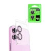 Newface Apple iPhone 16 Plus Raze Metal Kamera Lens - Pembe
