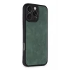 Newface Apple iPhone 16 Pro Kılıf Aras Deri Kapak - Koyu Yeşil