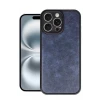 Newface Apple iPhone 16 Pro Kılıf Aras Deri Kapak - Lacivert