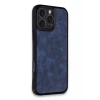 Newface Apple iPhone 16 Pro Kılıf Aras Deri Kapak - Lacivert