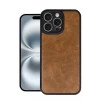 Newface Apple iPhone 16 Pro Kılıf Aras Deri Kapak - Taba