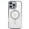 Newface Apple iPhone 16 Pro Kılıf Joke Simli Magneticsafe Kılıf - Mavi