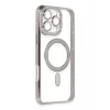 Newface Apple iPhone 16 Pro Kılıf Joke Simli Magneticsafe Kılıf - Pembe