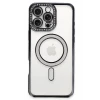 Newface Apple iPhone 16 Pro Kılıf Joke Simli Magneticsafe Kılıf - Siyah