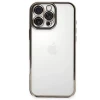 Newface Apple iPhone 16 Pro Kılıf Razer Lensli Silikon - Titanyum Gri