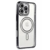 Newface Apple iPhone 16 Pro Max Kılıf Joke Simli Magneticsafe Kılıf - Gri