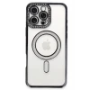 Newface Apple iPhone 16 Pro Max Kılıf Joke Simli Magneticsafe Kılıf - Gri