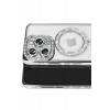 Newface Apple iPhone 16 Pro Max Kılıf Joke Simli Magneticsafe Kılıf - Gümüş
