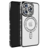 Newface Apple iPhone 16 Pro Max Kılıf Joke Simli Magneticsafe Kılıf - Siyah