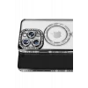 Newface Apple iPhone 16 Pro Max Kılıf Joke Simli Magneticsafe Kılıf - Siyah