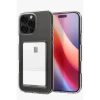 Newface Apple iPhone 16 Pro Max Kılıf Kart Şeffaf Silikon - Şeffaf