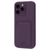 Newface Apple iPhone 16 Pro Max Kılıf Kelvin Kartvizitli Silikon - Derin Mor