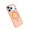 Newface Apple iPhone 17 Pro Max Kılıf Pc Real Magsafe Kapak - Turuncu