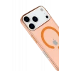 Newface Apple iPhone 17 Pro Max Kılıf Pc Real Magsafe Kapak - Turuncu