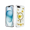 Newface Apple iPhone 7 Kılıf Daisy Simli Magsafe Kapak - Gold