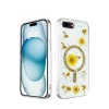 Newface Apple iPhone 7 Kılıf Daisy Simli Magsafe Kapak - Gold