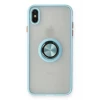 Newface Apple iPhone X Kılıf Montreal Yüzüklü Silikon Kapak - Buz Mavi