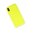 Newface Apple iPhone X Kılıf Nano içi Kadife Silikon - Sarı
