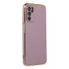 Newface Oppo A16 Kılıf Volet Silikon - Mor