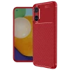 Newface Oppo A38 Kılıf Auto Focus Karbon Kapak - Kırmızı