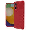 Newface Oppo A38 Kılıf Auto Focus Karbon Kapak - Kırmızı