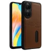Newface Oppo A38 Sara Kartvizitli Deri Kılıf - Taba