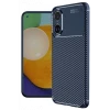 Newface Oppo A60 Kılıf Auto Focus Karbon Kapak - Lacivert