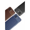 Newface Oppo A73 Kılıf Auto Focus Karbon Kapak - Lacivert