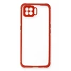 Newface Oppo A73 Kılıf Miami Şeffaf Silikon - Kırmızı
