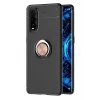 Newface Oppo Find X2 Kılıf Range Yüzüklü Silikon - Siyah-Gold
