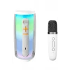 Newface Pluse 6 Mikrofonlu RGB Kablosuz Hoparlör - Beyaz