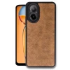 Newface Realme 12 Lite Kılıf Aras Deri Kapak - Taba